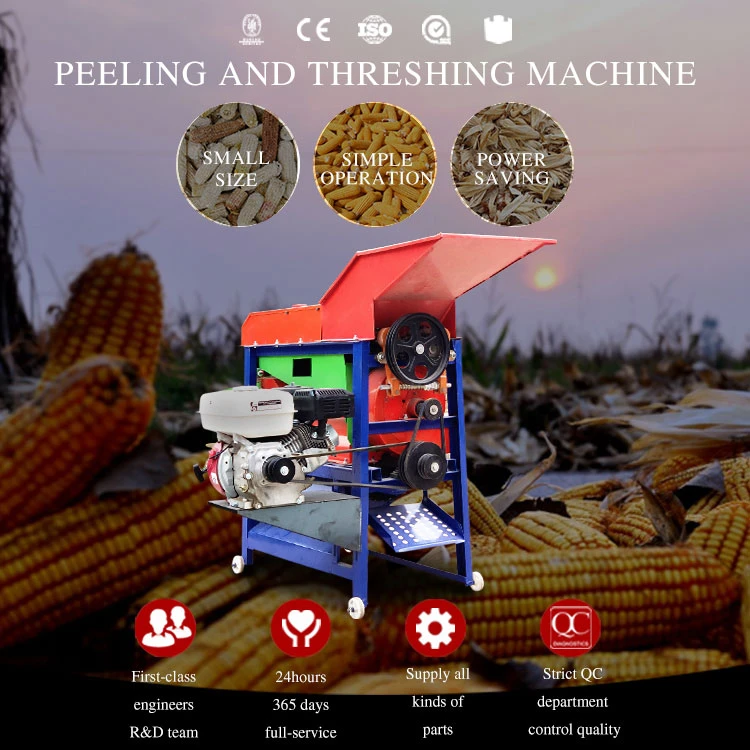Corn peeling and threshing machine Corn peeling and threshing machine