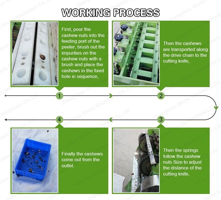 cashew nut shelling machine flow