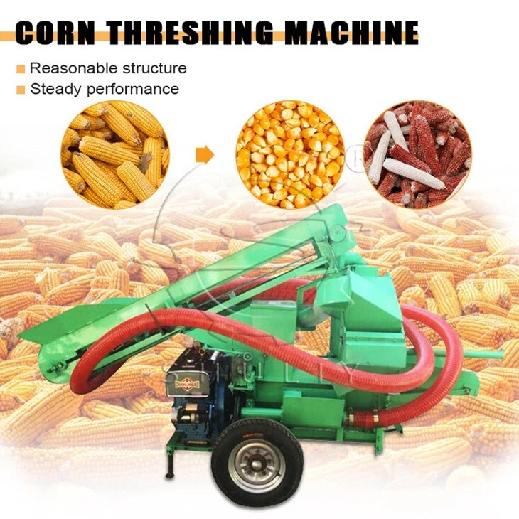 Corn Threshing Machine With Fold Conveyor