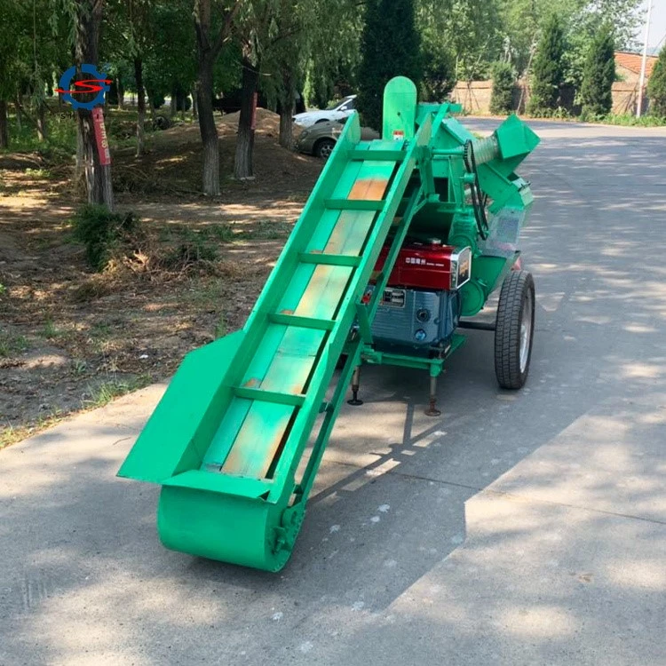 Corn threshing machine with fold conveyor Corn threshing machine with fold conveyor